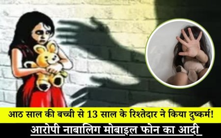 आठ साल की बच्ची से 13 साल के रिश्तेदार ने किया दुष्कर्म! , आरोपी नाबालिग मोबाइल फोन का आदी  