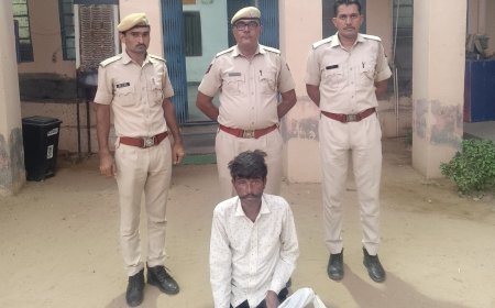 जसरासर पुलिस ने तलवार सहित युवक को किया गिरफ्तार