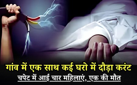 गांव में एक साथ कई घरो में दौड़ा करंट, चपेट में आईं चार महिलाएं, एक की मौत