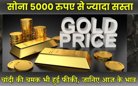 Gold Price Today: सोना 5,000 रुपए से ज्यादा सस्ता, चांदी की चमक भी हुई फीकी, जानिए आज के भाव  
