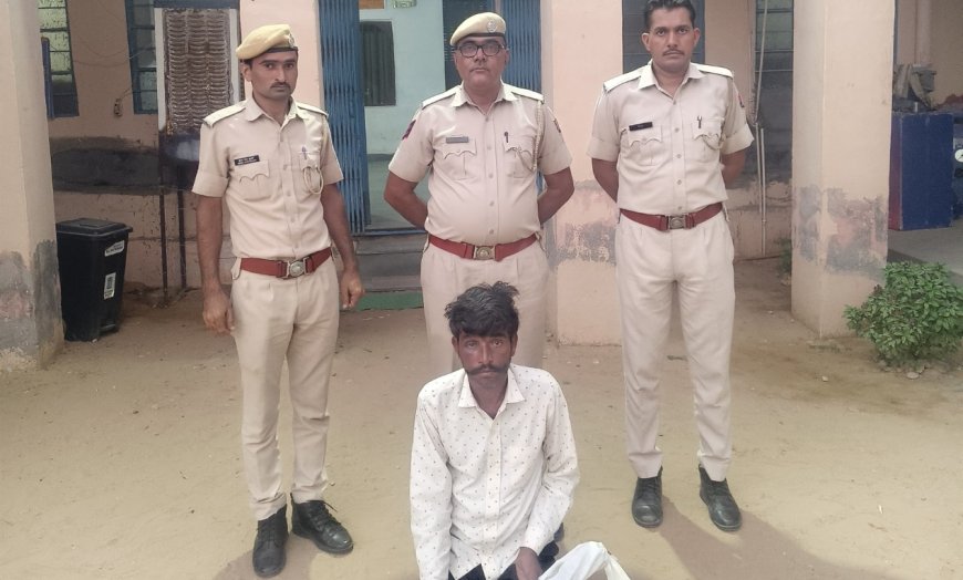 जसरासर पुलिस ने तलवार सहित युवक को किया गिरफ्तार