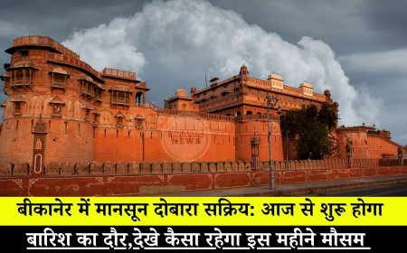 बीकानेर में मानसून दोबारा सक्रिय: आज से शुरू होगा बारिश का दौर, देखे कैसा रहेगा इस महीने मौसम