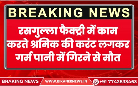 बीकानेर: रसगुल्ला फैक्ट्री में काम करते श्रमिक की करंट लगकर गर्म पानी में गिरने से मौत