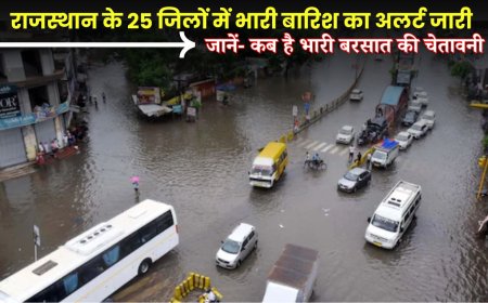 Monsoon activity in Rajasthan:  राजस्थान के 25 जिलों में भारी बारिश का अलर्ट जारी