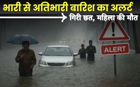 राजस्थान में यहां भारी से अतिभारी बारिश का अलर्ट, तेज बरसात के बाद गिरी छत, महिला की मौत