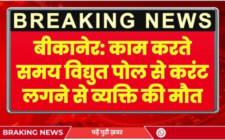 बीकानेर: काम करते समय विद्युत पोल से करंट लगने से व्यक्ति की मौत