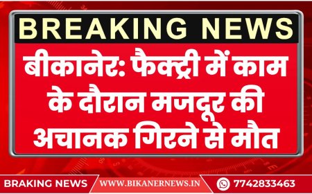 बीकानेर: फैक्ट्री में काम के दौरान मजदूर की अचानक गिरने से मौत