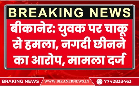 बीकानेर: युवक पर चाकू से हमला, नगदी छीनने का आरोप, पांच के खिलाफ मामला दर्ज