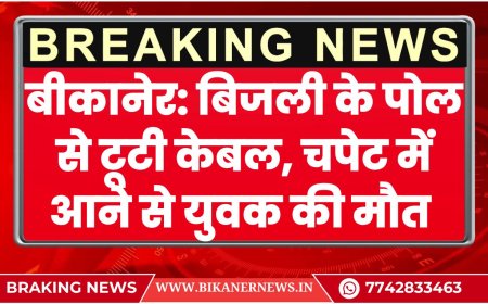 बीकानेर: बिजली के पोल से टूटी केबल, चपेट में आने से युवक की मौत 