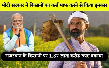 मोदी सरकार ने किसानों का कर्ज माफ करने से किया इनकार,राजस्थान के किसानो पर 1.87 लाख करोड़ रुपए बकाया