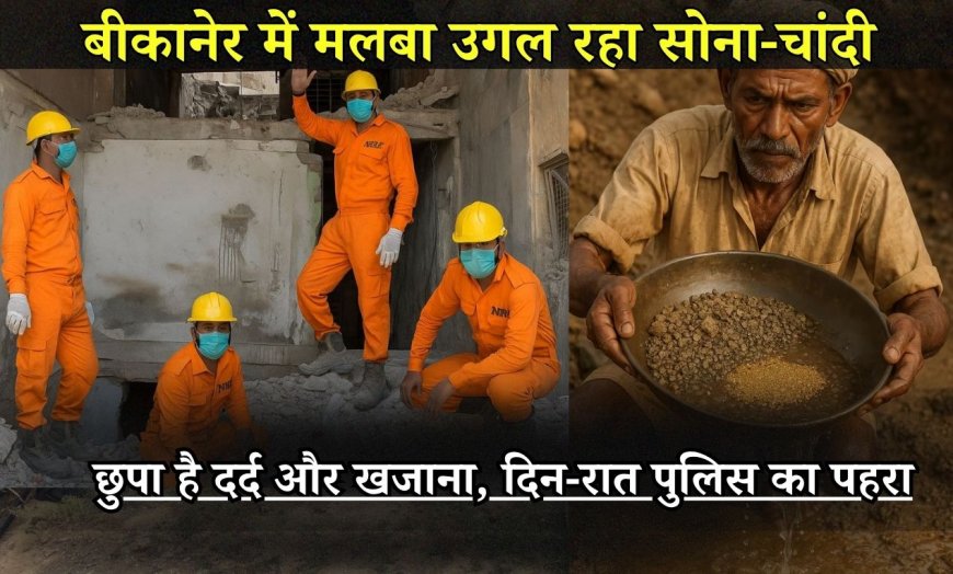 बीकानेर में मलबा उगल रहा सोना-चांदी, छुपा है दर्द और खजाना, दिन-रात पुलिस का पहरा