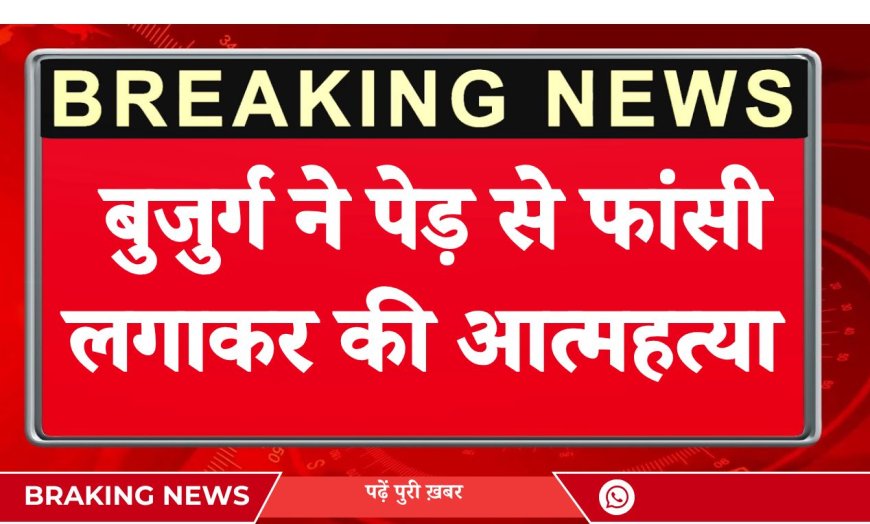 बीकानेर: बुजुर्ग ने पेड़ से फांसी लगाकर की आत्महत्या