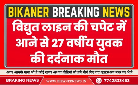 विद्युत लाइन की चपेट में आने से 27 वर्षीय युवक की दर्दनाक मौत