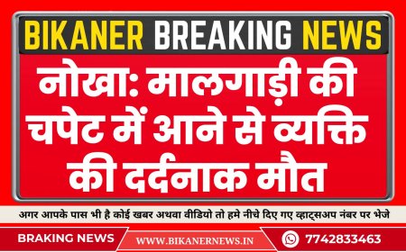 नोखा: मालगाड़ी की चपेट में आने से व्यक्ति की दर्दनाक मौत