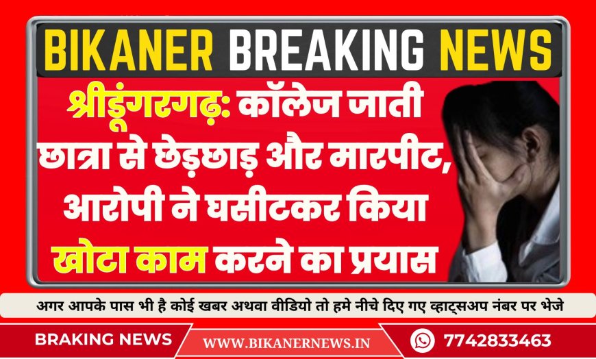 c: कॉलेज जाती छात्रा से छेड़छाड़ और मारपीट, आरोपी ने घसीटकर किया खोटा काम करने का प्रयास