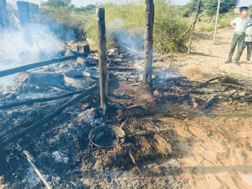 बीकानेर : चार स्थानों पर आग का कहर, सात बकरियां जिंदा जली, हुआ लाखों का नुकसान