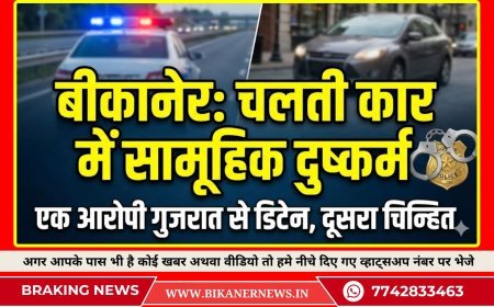बीकानेर: चलती कार में स्कूली छात्रा से सामूहिक दुष्कर्म प्रकरण: एक आरोपी गुजरात से डिटेन, दूसरा भी चिन्हित