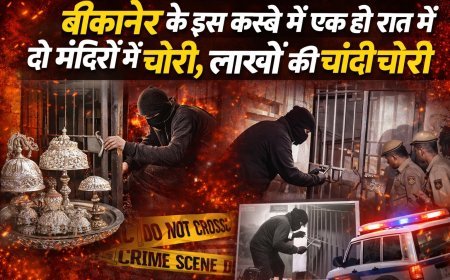 बीकानेर के इस कस्बे में एक ही रात में दो मंदिरों में चोरी, लाखो की चांदी चोरी 