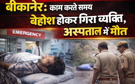 बीकानेर : काम करते समय बेहोश होकर गिरा व्यक्ति, अस्पताल में मौत