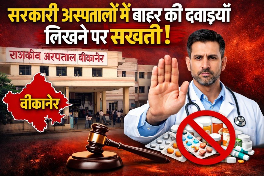 सरकारी अस्पतालों में बाहर की दवाइयाँ लिखने पर सख्ती, डॉक्टरों को चेतावनी