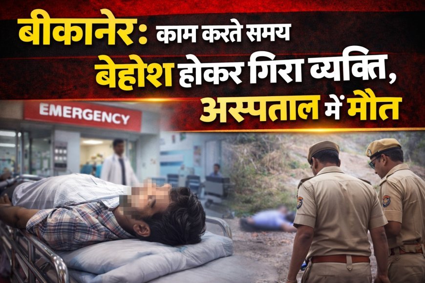 बीकानेर : काम करते समय बेहोश होकर गिरा व्यक्ति, अस्पताल में मौत