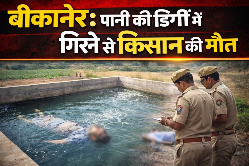 बीकानेर: पानी की डिग्गी में गिरने से किसान की मौत