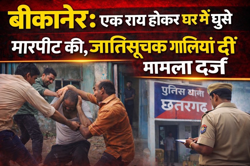 बीकानेर: एक राय होकर घुसे घर में, मारपीट करते हुए दी जातिसूचक गालिया, मामला दर्ज