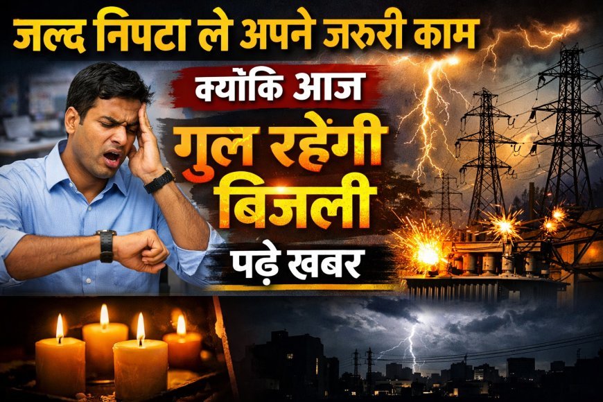 जल्द निपटा ले अपने जरूरी काम, क्योंकि आज गुल रहेगी बिजली, पढ़े खबर